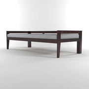 Novren Sheesham Wood Divan with Mattress (Walnut Finish)