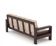 New Outer 6 Seater Solid Wood Sofa (Walnut Finish)
