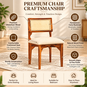 Onyxello Sheesham Wood Dining Set 6 Seater (Honey Finish)