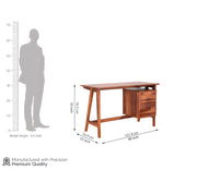 Brenvian Sheesham Wood Study Table (Honey Finish)