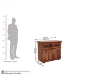 Lothrion Sheesham Wood Cabinet and Sideboard (Honey Finish)