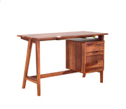 Brenvian Sheesham Wood Study Table (Honey Finish)