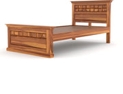 Golveris Sheesham Wood Single Size Bed (Honey Finish)