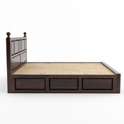 Valtorian Sheesham Wood King Size Bed With Storage (Walnut Finish)