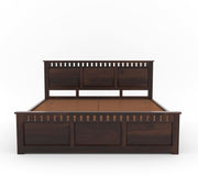 Yovathor Sheesham Wood King Size Bed With Storage (Walnut Finish)