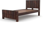 Drendolis Sheesham Wood Single Size Bed (Honey Finish)