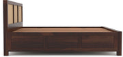 Threxian Sheesham Wood King Size Bed With Storage (Walnut Finish)