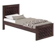 Fandoris Sheesham Wood Single Size Bed (Honey Finish)
