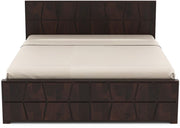 Quirvion Sheesham Wood King Size Bed With Storage (Walnut Finish)