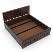 Quirvion Sheesham Wood King Size Bed With Storage (Walnut Finish)
