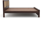 Orvathios Sheesham Wood King Size Bed Without Storage (Walnut Finish)