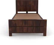 Drendolis Sheesham Wood Single Size Bed (Honey Finish)