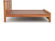 Orvathios Sheesham Wood King Size Bed Without Storage (Honey Finish)