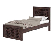 Fandoris Sheesham Wood Single Size Bed (Honey Finish)