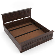 Sylvion Sheesham Wood King Size Bed With Storage (Walnut Finish)