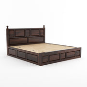 Valtorian Sheesham Wood King Size Bed With Storage (Walnut Finish)