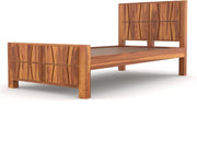 Drendolis Sheesham Wood Single Size Bed (Honey Finish)