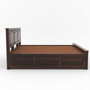 Yovathor Sheesham Wood King Size Bed With Storage (Walnut Finish)