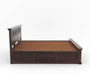 Sylvion Sheesham Wood King Size Bed With Storage (Walnut Finish)