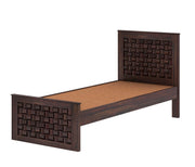 Fandoris Sheesham Wood Single Size Bed (Honey Finish)
