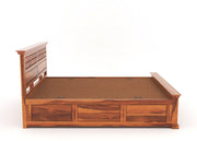 Sylvion Sheesham Wood King Size Bed With Storage (Honey Finish)
