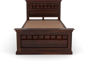 Golveris Sheesham Wood Single Size Bed (Honey Finish)