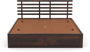 Phentros Sheesham Wood King Size Bed Without Storage (Walnut Finish)