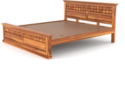 Novren Sheesham Wood King Size Bed Without Storage (Honey Finish)