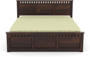 Yovathor Sheesham Wood King Size Bed With Storage (Walnut Finish)
