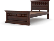 Golveris Sheesham Wood Single Size Bed (Honey Finish)