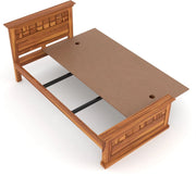 Golveris Sheesham Wood Single Size Bed (Honey Finish)