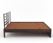 Phentros Sheesham Wood King Size Bed Without Storage (Walnut Finish)