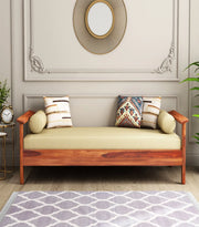 Borvethis Sheesham Wood Divan with Mattress (Honey Finish)