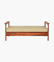 Borvethis Sheesham Wood Divan with Mattress (Honey Finish)