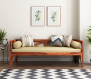 Asenthor Sheesham Wood Divan with Mattress (Honey Finish)