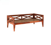 Asenthor Sheesham Wood Divan with Mattress (Honey Finish)