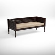 Zevorius Sheesham Wood Divan with Mattress (Honey Finish)