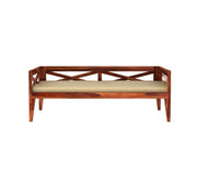 Asenthor Sheesham Wood Divan with Mattress (Honey Finish)