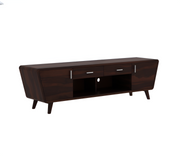Grelthian Sheesham Wood Tv Unit with Cupboards Drawers and Shelve Storage (Walnut Finish)