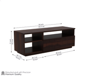 Fendthorin Sheesham Wood Tv Unit with Shelf Storage (Walnut Finish)