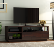 Fendthorin Sheesham Wood Tv Unit with Shelf Storage (Walnut Finish)